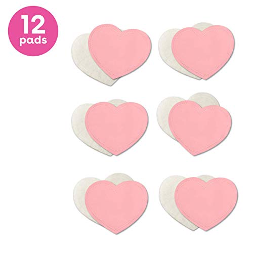 Bamboobies Women’s Nursing Pads, Reusable and Washable for Daily Use, Leak-Proof Pads for Breastfeeding, Pink, 12 Pads