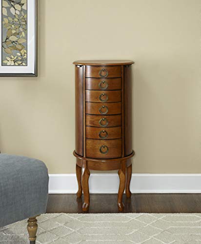 Powell Burnished Oak Jewelry Armoire