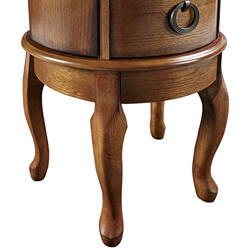 Powell Burnished Oak Jewelry Armoire