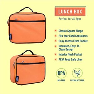 Wildkin Kids Insulated Lunch Box Bag for Boys & Girls, Reusable Kids Lunch Box is Perfect for Early Elementary Daycare School Travel, Ideal for Hot or Cold Snacks & Bento Boxes (Bengal Orange)