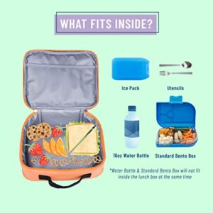 Wildkin Kids Insulated Lunch Box Bag for Boys & Girls, Reusable Kids Lunch Box is Perfect for Early Elementary Daycare School Travel, Ideal for Hot or Cold Snacks & Bento Boxes (Bengal Orange)