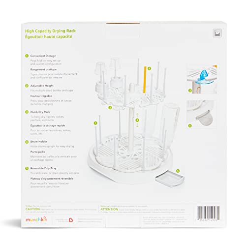 Munchkin® High Capacity Drying Rack for Baby Bottles and Accessories, White