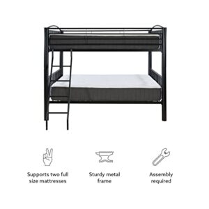 Powell Heavy Metal Bunk Bed, Full-Over-Full, Black