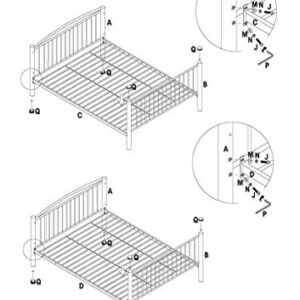 Powell Heavy Metal Bunk Bed, Full-Over-Full, Black