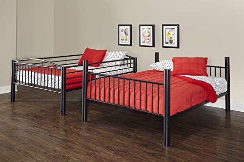 Powell Heavy Metal Bunk Bed, Full-Over-Full, Black