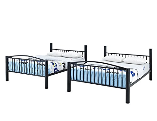 Powell Heavy Metal Bunk Bed, Full-Over-Full, Black