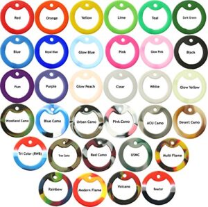 armyu military dog tag silencers, silicone/rubber army dogtag silencer - 10 pack (choose your colors!)