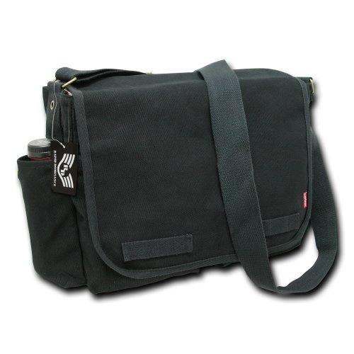 Classic Military Messenger Bags, Black