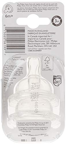 Philips Avent 6 Pack BPA Free Classic Fast Flow Nipple