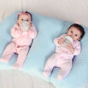 Twin Z Pillow The Blue - 6 uses in 1 Twin Pillow ! Breastfeeding, Bottlefeeding, Tummy Time, Reflux, Support and Pregnancy Pillow! Contains no Foam!