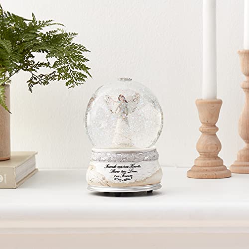 Pavilion Gift Company 82304 Elements Friends Angel Musical Waterglobe, 6-Inch/100mm, Inscription Friends Open Their Hearts Share Their Lives, Care Forever , White