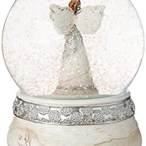 Pavilion Gift Company 82304 Elements Friends Angel Musical Waterglobe, 6-Inch/100mm, Inscription Friends Open Their Hearts Share Their Lives, Care Forever , White