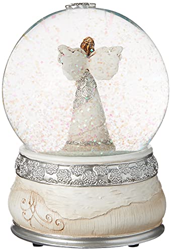 Pavilion Gift Company 82304 Elements Friends Angel Musical Waterglobe, 6-Inch/100mm, Inscription Friends Open Their Hearts Share Their Lives, Care Forever , White