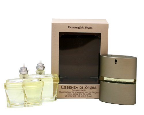 Ermenegildo Zegna Essenza Di Zegna Eau De Toilette Spray Travel Pack for Men, 0.7 Ounce