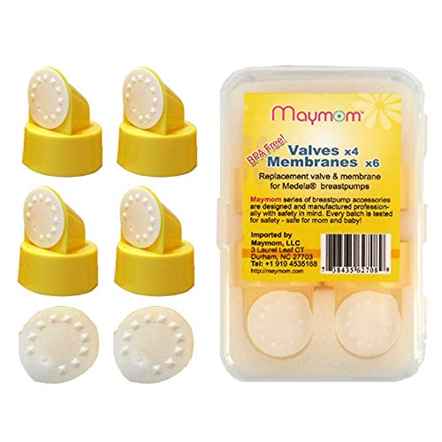 Replacement Valve and Membrane Compatible with Medela Breastpumps (Swing, Lactina, Pump in Style), 4X Valves/6x Membranes, Part #87089; Repaces Medela Valve and Medela Membrane