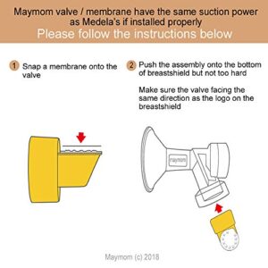Replacement Valve and Membrane Compatible with Medela Breastpumps (Swing, Lactina, Pump in Style), 4X Valves/6x Membranes, Part #87089; Repaces Medela Valve and Medela Membrane