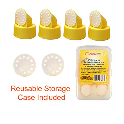 Replacement Valve and Membrane Compatible with Medela Breastpumps (Swing, Lactina, Pump in Style), 4X Valves/6x Membranes, Part #87089; Repaces Medela Valve and Medela Membrane