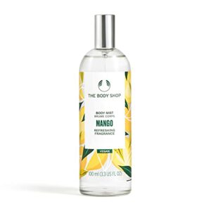 the body shop mango body mist – refreshes and cools with a fruity scent – vegan – 3.3 oz