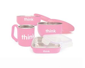 thinkbaby complete bpa free feeding set (pink)