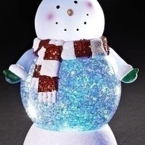 Christmas by Roman Inc., Confetti Lites Collection, 7.5" H LED Snowman Swirl Confetti Light Dome, Lantern, Snow Globe, Holiday Home Décor, Santa, Cardinal, Nutcracker, Snowman, Reindeer (7x5x3)