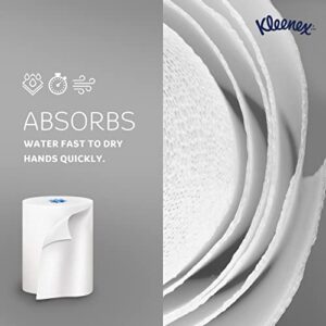 Kleenex® Hard Roll Paper Towels (25637), with Premium Absorbency Pockets™, for Blue Core Dispensers, White, (700'/Roll, 6 Rolls/Case, 4,200'/Case)