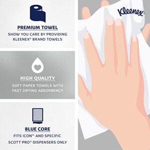 Kleenex® Hard Roll Paper Towels (25637), with Premium Absorbency Pockets™, for Blue Core Dispensers, White, (700'/Roll, 6 Rolls/Case, 4,200'/Case)