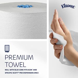 Kleenex® Hard Roll Paper Towels (25637), with Premium Absorbency Pockets™, for Blue Core Dispensers, White, (700'/Roll, 6 Rolls/Case, 4,200'/Case)