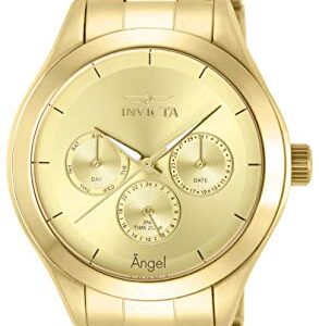 Invicta Women's 12466 Angel Gold Tone Dial Gold Ion-Plated Stainless Steel Watch