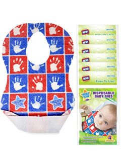 mighty clean baby disposable baby bibs 24 count (4 bibs per package)