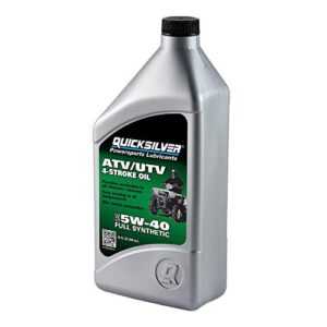 Quicksilver 8M0058914 5W-40 Full Synthetic 4-Stroke ATV Engine Oil – 1 Quart