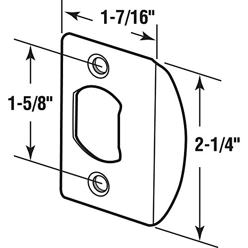 Prime-Line E 2301 Stainless Steel, Dead Latch Door Strike (2 Pack)