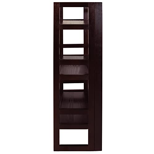 Casual Home 3-Shelf Folding Student Bookcase (20.75" Wide)-Espresso