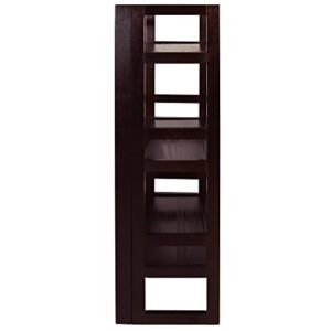 Casual Home 3-Shelf Folding Student Bookcase (20.75" Wide)-Espresso