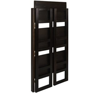 Casual Home 3-Shelf Folding Student Bookcase (20.75" Wide)-Espresso