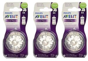 philips avent natural nipple slow flow - 6 pack