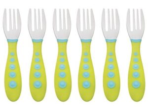 gerber stainless steel tip kiddy cutlery forks - 6 pack, green