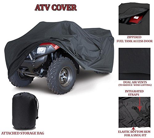ATV Cover Compatible for Yamaha Grizzly 550 FI Auto. 4x4 EPS Quad 4 Wheeler All Terrain Vehicles 2009-2011. Strong All Weather Protection.