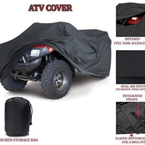 ATV Cover Compatible for Yamaha Kodiak 450 Automatic 4x4 Quad 4 Wheeler All Terrain Vehicles 2003-2006. Strong All Weather Protection.