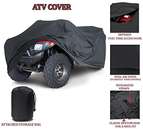 ATV Cover Compatible for Yamaha Kodiak 450 Automatic 4x4 Quad 4 Wheeler All Terrain Vehicles 2003-2006. Strong All Weather Protection.