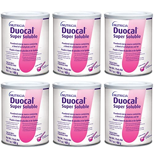 Duocal - High Calorie Super Soluble Powder, Medical Food - Unflavored, 14.1 Oz Can (Case of 6)