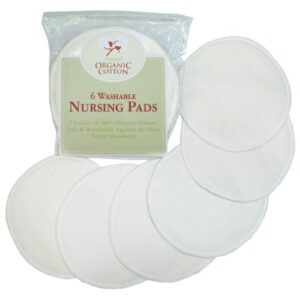 TL Care Twin Pack Nursing Pads Made with Organic Cotton, Natural Color, 12 Count