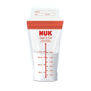 nuk simply natural seal n' go breast milk bags, 100 ct