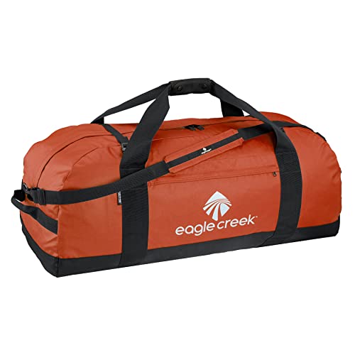 Eagle Creek No Matter What Duffel Travel Bag - Rugged and Water-Resistant Lockable Classic with Bar-Tacked Reinforcement, Storm Flap, and Separate Storage Pouch, Red Clay - X-Large