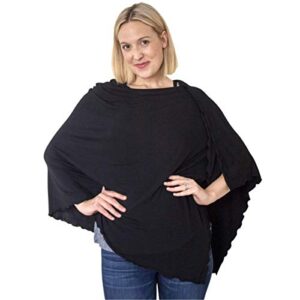 bamboobies women’s nursing cover, maternity clothing for breastfeeding, black, one size fits all
