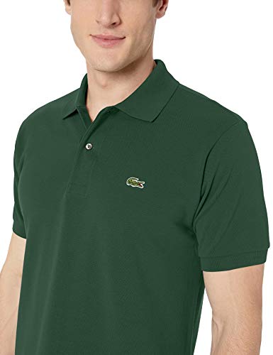 Lacoste Mens Short Sleeve L.12.12 Pique Polo Shirt, Green, XL