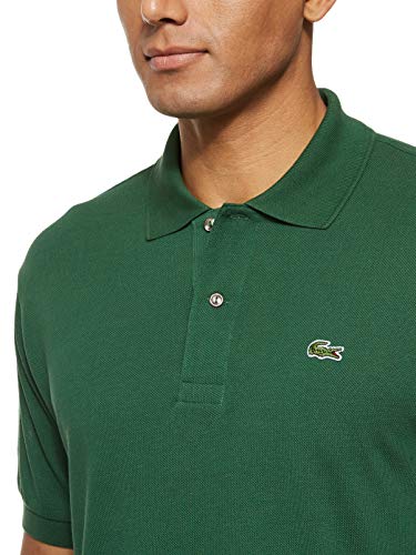 Lacoste Mens Short Sleeve L.12.12 Pique Polo Shirt, Green, XL