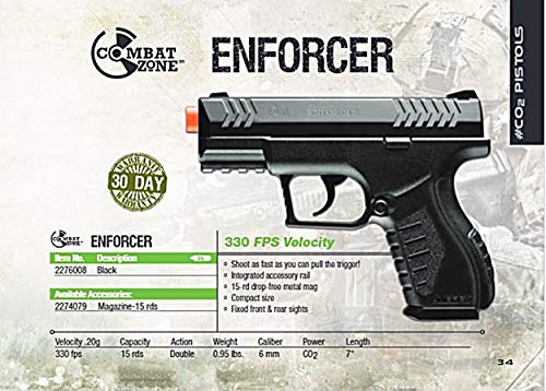 Elite Force Umarex Combat Zone Enforcer 6mm BB Pistol Airsoft Gun