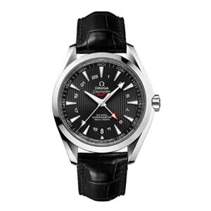 omega seamaster aqua terra black dial gmt automatic men's watch 23113432201001
