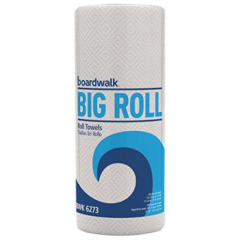 Boardwalk BWK6273 11 in. x 8.5 in. 2-Ply Kitchen Roll Towel - White (250/Roll, 12 Rolls/Carton)