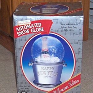 Mr Christmas Automated Snow Globe Millinnium Edition Happy New Year 2000